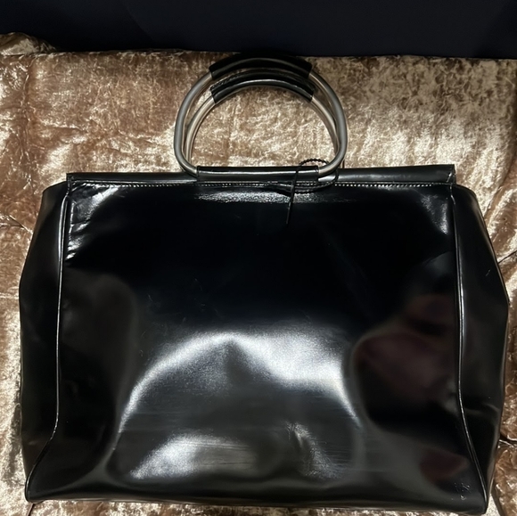 Authentic Gucci Black Patent Leather Tote - Picture 9 of 11